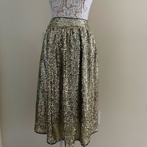 Midi skirt with sequins Ave gold size S good condition